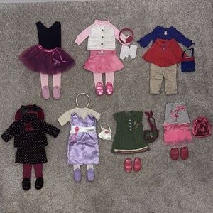 Our Generation Lot of 7 Outfits DOLL NOT INCLUDED